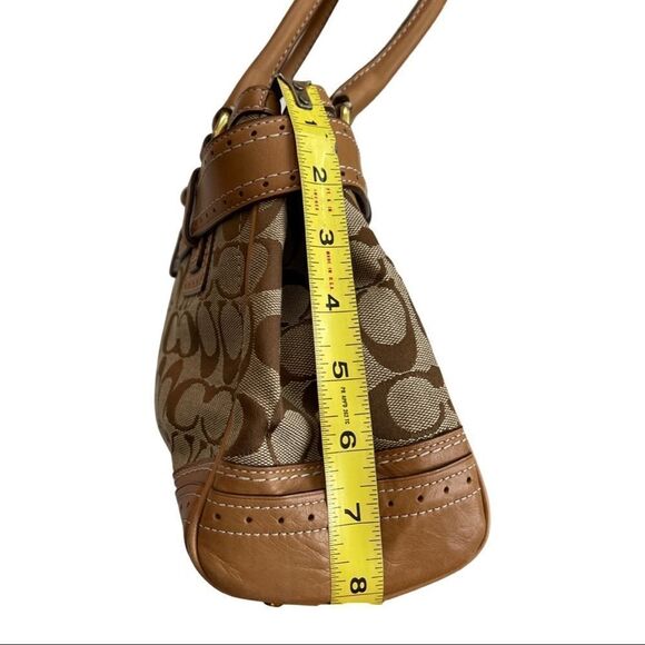 Vintage Coach Hampton Signature Jacquard Brown & Tan Satchel C0773-10507 - Picture 14 of 14